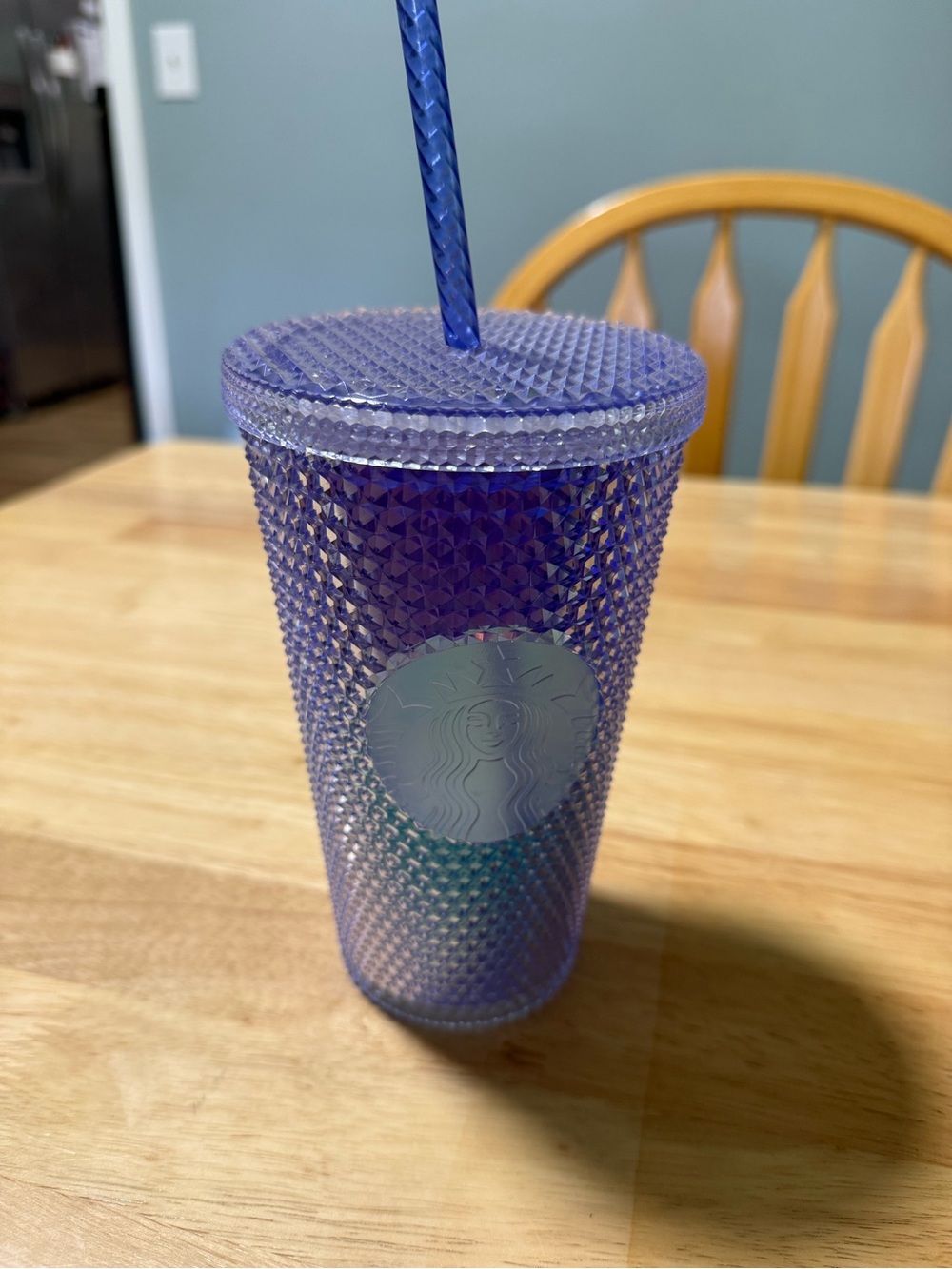 Starbucks Summer 2021 Mermaid Purple / Turquoise Ombré Studded 16oz Tumbler